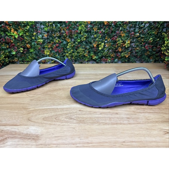 Nike Flat Studio Ballet Yoga Shoes Flats 646696-500 Gray Purple Women's 9 Dance - Picture 3 of 9